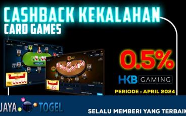 CASHBACK KEKALAHAN CARD GAMES 0.5%